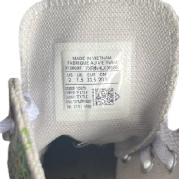 Gray Converse High-Tops With Green Monsters - Size 2 - Picture 7 of 7